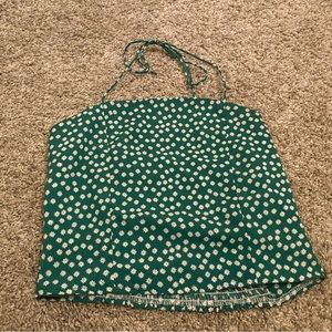 Green Flower Top Size S